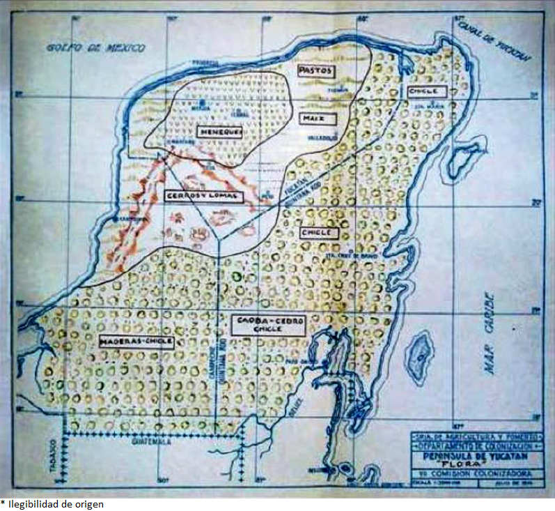 Península de Yucatán. Tomado de Taracena y Pinkus 2010.