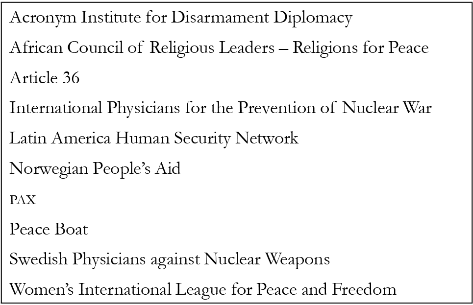  International Steering Group (ISG), ICAN